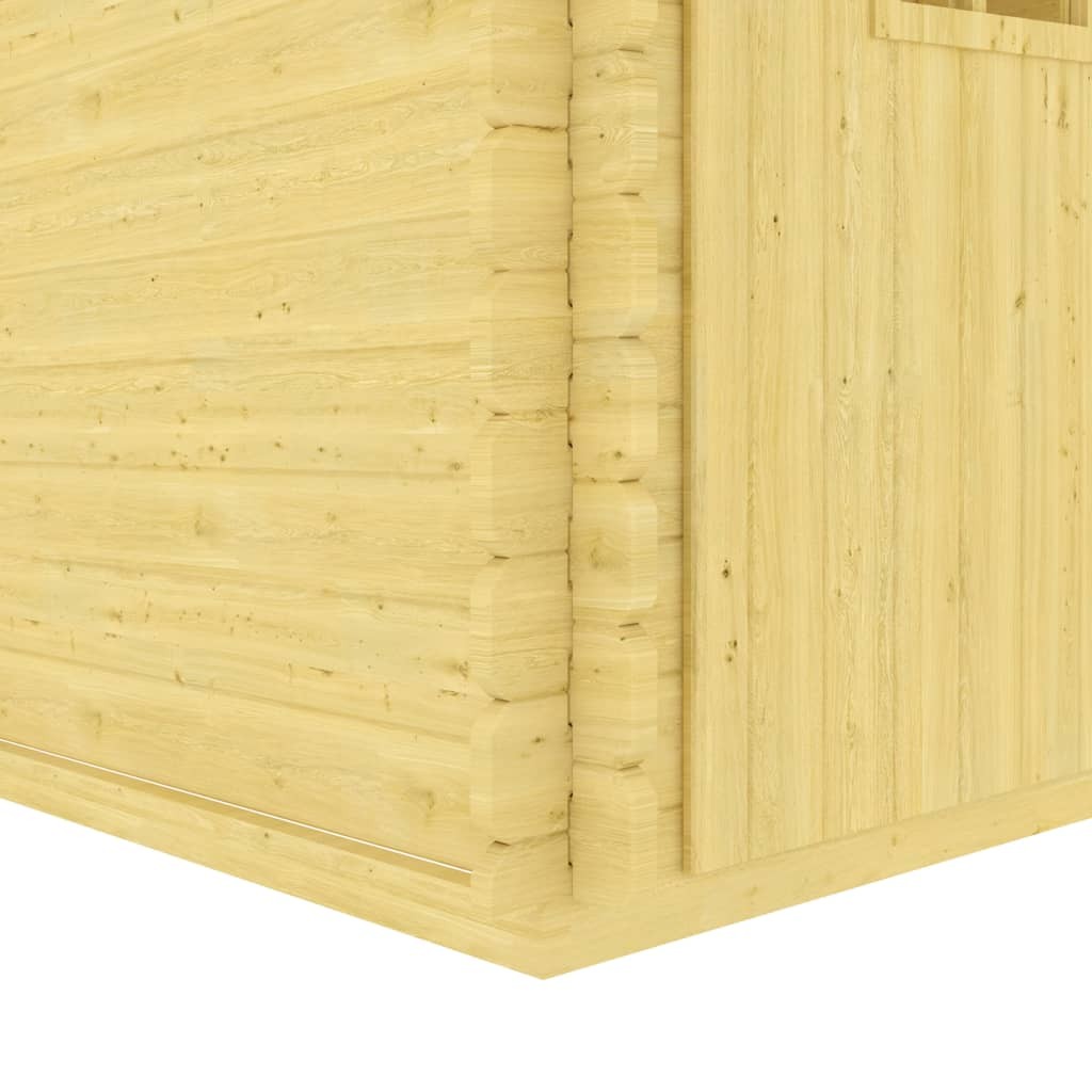 Log Cabin 34 mm 400x376x256.5 cm Solid Pinewood
